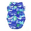 Hawaiian Camp Dog Shirts - Ocean Blue and Palms