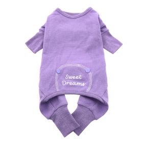 Sweet Dreams Thermal Dog Pajamas - Lilac (Size: Medium)
