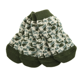 Non-Skid Dog Shoes (Color: Green Camo, Size: Small)