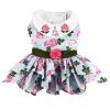 Pink Rose Dog Dress with Matching Leash