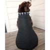 Reversible Fleece Lined Puffer Coats for Dogs - Black and White Plaid