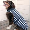 Reversible Fleece Lined Puffer Coats for Dogs - Black and White Plaid