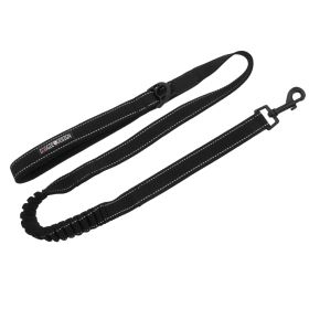 Soft Pull Traffic Flat Dog Leashes (Color: Black, Size: One Size)