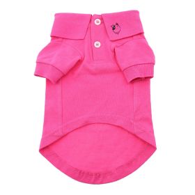 Dog Shirts Solid Polo - Raspberry Sorbet (Size: Small)