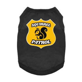 Squirrel Patrol Dog Shirt - Jet Black (Size: Small)