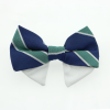 Universal Bow Ties For Dogs - Navy Blue and Green Stripe