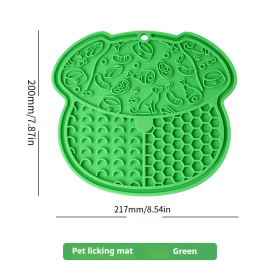 Slow Feeder Lick Mat (Color: Green)