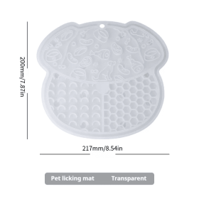 Slow Feeder Lick Mat (Color: Transparent)