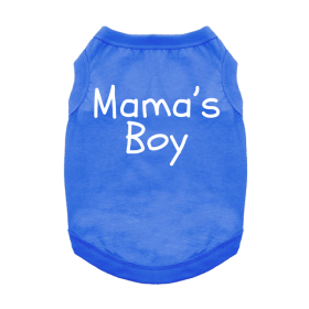 Mama's Boy Dog Shirt - Blue (Size: X-Small)