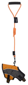 2-in-1 Adjustable Dog Harness and Leash (Color: Orange, Size: X-Small)