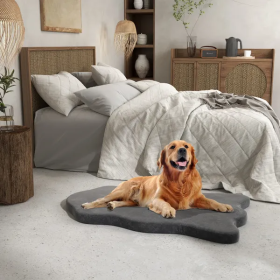 Orthopedic Dog Bed with Memory Foam Support (Color: Grey)