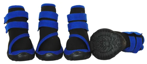 Premium Stretch Supportive Pet Shoes - Set Of 4 (Color: Blue, Size: X-Small)