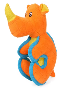 Squeaky Plush Animal Dog Chew Toy (Color: Orange)