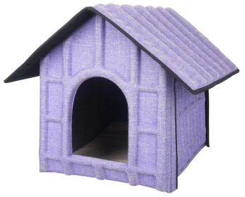 Folding Lightweight Travel Dog House (Color: Purple)