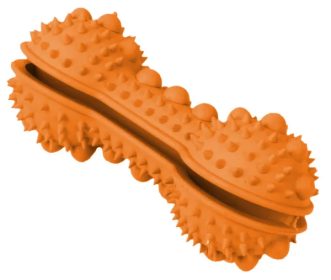 Treat Dispensing Dental Toy (Color: Orange)