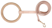 Beechwood and Leather Designer Flat Dog Leash