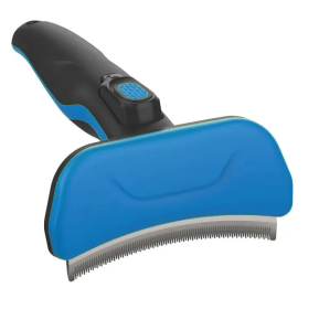 Easy Self-Cleaning Deshedder Grooming  Dog Combs (Color: Blue)