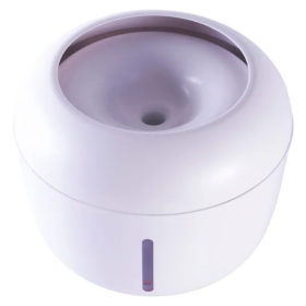 Ultra-Quiet Filtered Dog Water Fountain (Color: White)