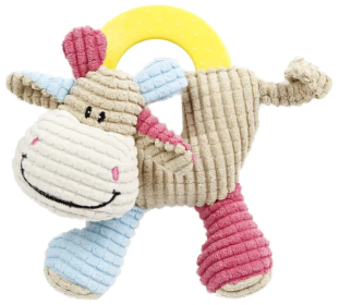 Moo-cifier Plush Squeaking Dental Dog Toy (Color2: Brown/Blue/Pink)