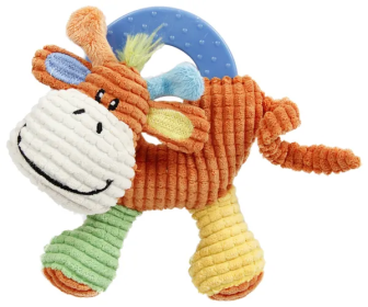 Moo-cifier Plush Squeaking Dental Dog Toy (Color2: Orange/Green/Yellow)
