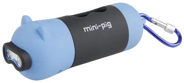 'Oink' Dog Poop Bag Holders and LED Flashlight (Color: Blue)
