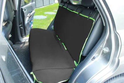 Mess-Free Back Seat Dog Car Seat Covers (Color: Black)