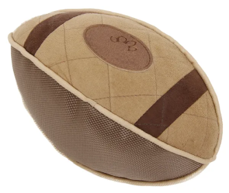Plush Squeaky Football Dog Fetch Toys (Color: Khaki)