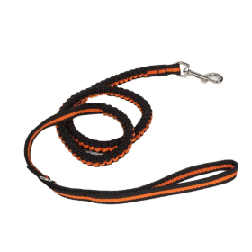 Shock Absorption Stitched Stretchy Dog Leashes (Color: Orange)