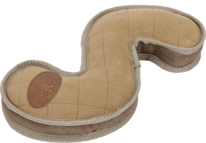 Nylon and Mesh Squeaking Plush Dog Toy (Color: Khaki)