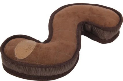 Nylon and Mesh Squeaking Plush Dog Toy (Color: Brown)