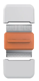 2-in-1 Travel Under-rake and Stainless Steel Dog Comb (Color: Orange)