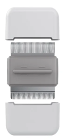 2-in-1 Travel Under-rake and Stainless Steel Dog Comb (Color: Grey)