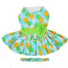 Pineapple Luau Dog Dress with Matching Leash