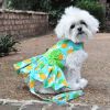 Pineapple Luau Dog Dress with Matching Leash
