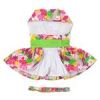 Pink Hawaiian Floral Dog Dresses with Matching Leash