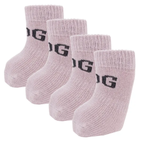 Dog Shoes with Rubberized Soles (Color: Pink, Size: Small)