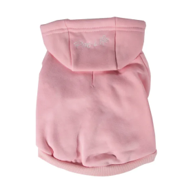 Cotton Dog Hoodies (Color: Pink, Size: Small)