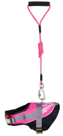 Adjustable 2-in-1 Leash and Harness Dog Walking Set (Color: Pink, Size: Large)