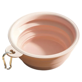 Portable Foldable Dog Travel Bowl (Color: Pink) Portable Foldable Dog Travel Bowl (Color: Pink)
