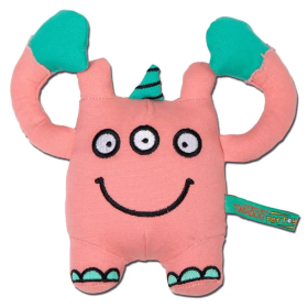 Three-Eye Monster Dog Plush Toy (Color: Pink)