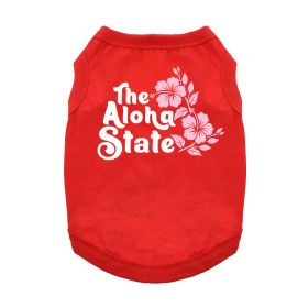 The Aloha State Dog Shirt - Red (Size: Small)