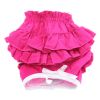 Dog Outfit Additions Ruffled Solid Pink Dog Panties