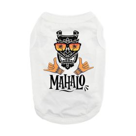 Mahalo Dog Shirt - White (Size: Small)