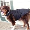 Reversible Fleece Lined Puffer Coats for Dogs - Black and White Plaid