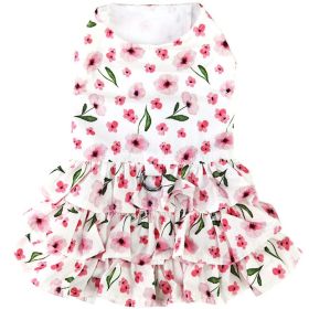 Spring Wildflower Dog Dress with Matching Leash (Size: Small)