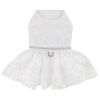White Lace Dog Dress with Matching Leash