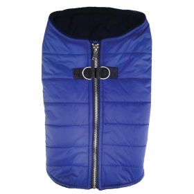 Zip-up Dog Puffer Vest For Dogs - Navy Blue (Size: Small)