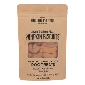 Portland Pet Food Company Dog Treats Biscuit - Case Of 6 - 5 Oz (Flavours: Pumpkin)