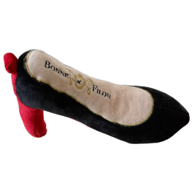 Red Heel Squeaky Shoe Dog Chew Toy (Size: Small)