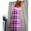 Reversible Fleece Lined Puffer Coats for Dogs - Pink Plaid